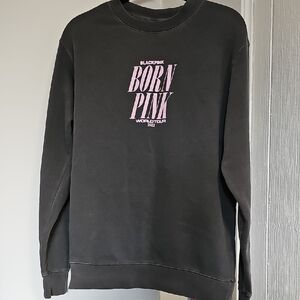 Blackpink Born Pink 2022 Tour Crewneck Gray/Pink Small